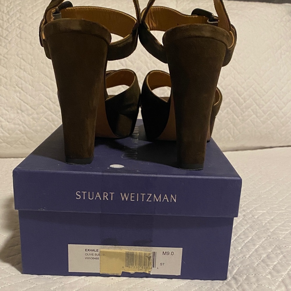 Stuart Weitzman olive Platform Heels - image 5